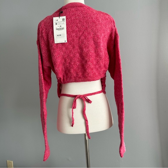 Zara pink crop sweater, NWT - Picture 7 of 7